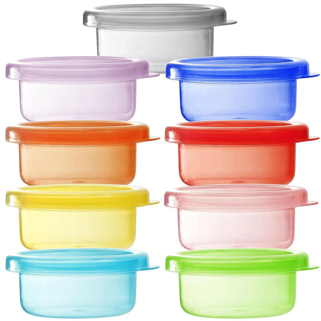 Youngever 9 Sets Baby Food Storage, Plastic Baby Food Containers (2 Ounce)