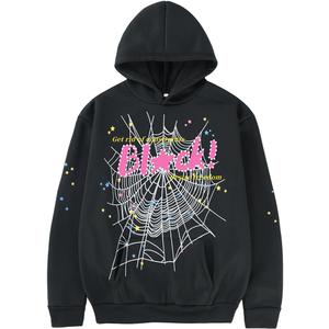 Unisex Hoodie Y2k Cobweb Spider Hoodie Graphic Sweatshirt Novelty Gift (Small, Black)