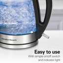 Hamilton Beach 1.7L Electric Kettle, Water Boiler & Heater, LED Indicator, Built-In Mesh Filter, Auto-Shutoff & Boil-Dry Protection, Cordless Serving, Clear Glass (40864)