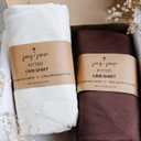 Joey + Joan Fitted Crib Sheets 28 x 52  Compatible with Standard Crib Mattress and Toddler Bed  100% Jersey Cotton  Cream + Brown  2 Pack