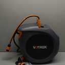 Retractable Garden Hose Reel Outside [1/2 inch 100 FT], VOTREK Automatic Rewind Wall Mounted Hose Reel [Heavy Duty] with Any Length Lock, 180 Swivel Bracket, 9 Modes Nozzle for Watering Cleaning