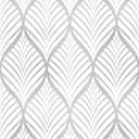 Amiya Silver Gray Peel and Stick Wallpaper Modern Boho Removable Vinyl Contact Paper Leaf Self Adhesive Bathroom Wallpaper for Cabinets 17.5" x 120" Renter Friendly