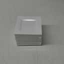 100 Pack White Plastic Square Dessert Plates, 6.5" Disposable Salad Plates Heavy Duty Plates for Party, Wedding, Christmas, Easter