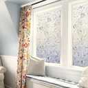 LEMON CLOUD Window Privacy Film, Tulip Stained Glass Sticker 29.5″ x 118.1″