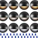 CLOUDY BAY [12 Pack] 3CCT Low Voltage LED Deck Lights Outdoor,2700K/3500K/5000K Selectable,Landscape Step Stair Railing Fence Light Wired,3W,12V-24V AC/DC Deck Lighting Fixtures