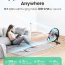 18" Portable Battery Operated Floor Fan, Hi-Velocity Rechargeable Cordless Fan, USB Phone Charge, 12-60H Runtime, Quiet, Wireless, Hi-Airflow, For Camping Home Gym Patio Outdoor Summer Gazebo