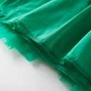 Girls Casual Tulle Tutu Dress Baby Toddler Ruffle Sleeves Bow Princess Party Dresses (3T, Green Clover)
