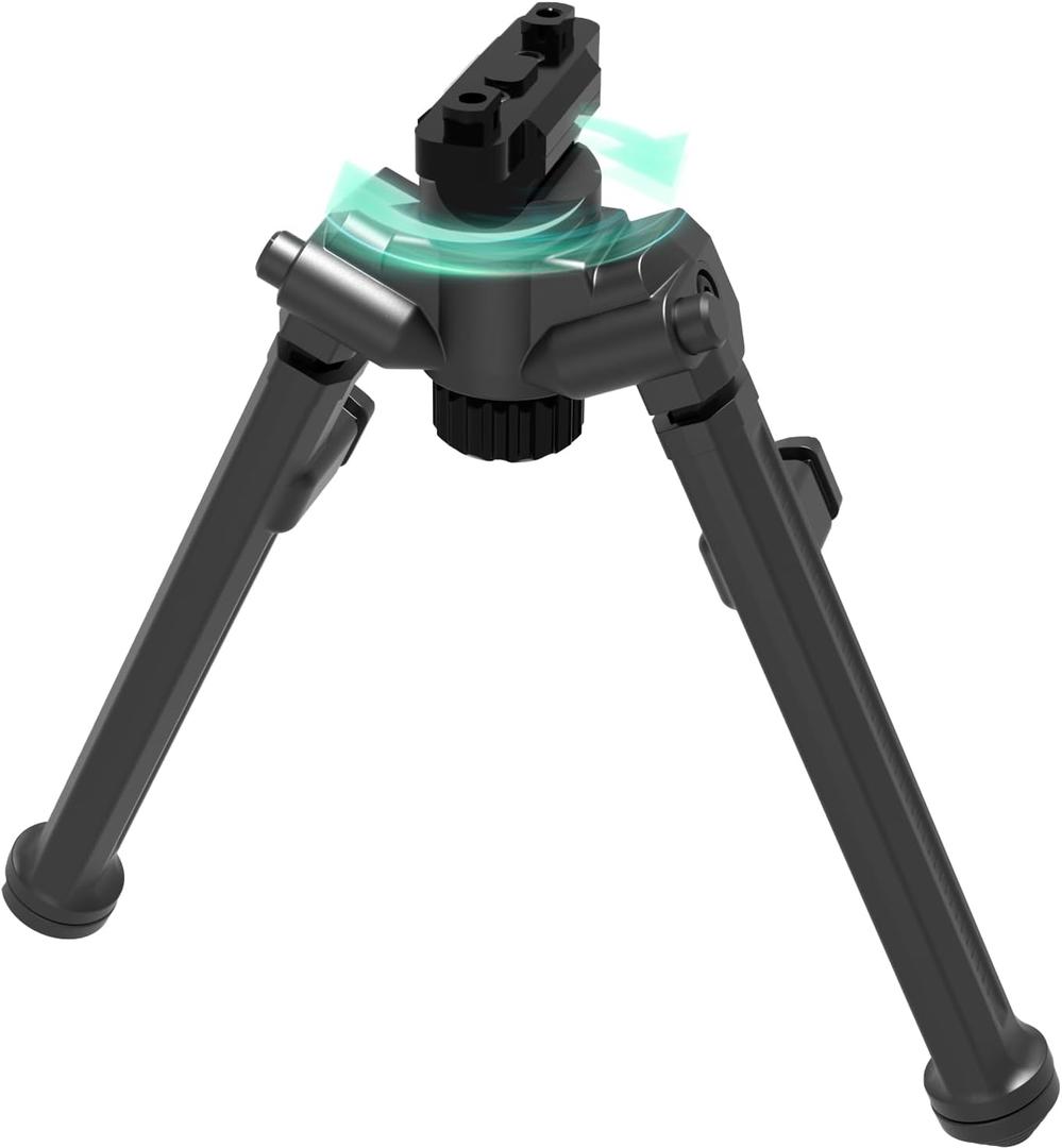 Rifle bipod, 7.6-11.4 "Quick Adjustable Legs and 360 Degree Rotating Head, Durable Metal Frame for Shooting and Hunting, Rifle Accessories