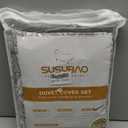 SUSYBAO Grey Paisley Duvet Cover King 100% Cotton 3 Pcs Set 1 Vintage Boho Floral Duvet Cover with Zipper Ties 2 Pillowcases European Style Gray Bohemian Flower Bedding Set Soft