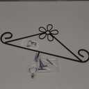 Calendar Hanger for Wall 13.8 Inch Metal Wire Scroll Black Calendar Frame with Six Expansion Screws and Transparent Adhesive Hooks Frame for Classroom Home Office Wall(Flower)