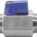 Stainless Steel Ball Valve 1" NPT Male x 1" NPT Male Shut Off Valve for Water Fuel Air