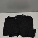 Ophestin Sexy Two Piece Outfits for Women Floral Lace Sheer Mesh Long Sleeve Top Bodycon Pants Set Club Outfits Matching Sets (Large, Black)