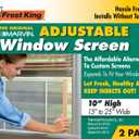 Frost King 2AWS1025 WB Marvin Adjustable Window Screen, 10in High x Fits 15-25in Wide (2 Pack)