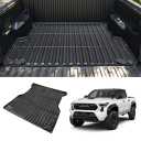 POWERTY Truck Bed Mat for 2005-2022 2024 Toyota Tacoma 5ft Accessories Truck Bed Liner TPE All Weather Cargo Liner Heavy-Duty Bed Mat Pickup Bedliner