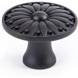 20 Pack Black Drawer Knobs, Solid Knobs for Cabinets Dressers, Matte Antique Round Knobs for Bedroom Bathroom Kitchen Cabinets