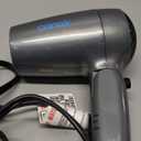 Conair Travel Hair Dryer with Dual Voltage, 1875W Compact Blow Dryer with Folding Handle, Gray