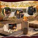 Mini Fire Stick with Fire Starters Gloves 4" Kiln Dried Pine Fire Pit Accessories Firewood Compatible with Wood Stoves, Tabletop Fire Pits, BBQ Grills & Pizza Ovens, 1 lb Box