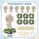 6 Set Baby Shower Bear Table Centerpieces Decortion Blue Bear with Eucalyptus Wreath Wood Slices Welcome Baby Table Toppers for Gender Reveal It's A Boy Party Favors