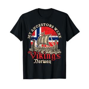 Norwegian Norway Viking Ship Flag T-Shirt. XL Size