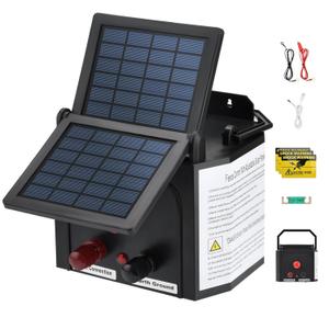 3 Miles Solar Fence Charger, 0.15 Joule Solar Electric Fence Charger for Livestock, Pigs, Horses, Cattle Sheep