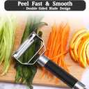 Stainless Steel Multifunctional Double-Sided Peeler - Easily Peel Fruits, Melons, Potatoes and Shredded Papers, Great for Home Cooking (Vegetable Peeler-1) (Vegetable Peeler)