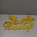 Gerrii Mi Bautizo Letter Sign Glitter Wooden Wall Hanging Baby Shower Decor First Communion Accessories for Baby Shower Supplies Gender Reveal Backdrop Party Christmas Gift Ornaments (20" x 12",Gold)