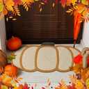Dunzy Pumpkin Doormat Welcome Floor Mat Fall Outdoor Rugs Decorative Thanksgiving Day Non Slip Doormat for Front Decor Home Entrance Indoor Outdoor, 16 x 26 Inch