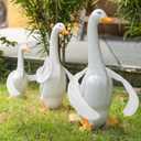 3 x Booson 2 Pcs Poseable Goose Wings Porch Lawn Goose Clothes Downy Swinging Goose Outfit Accessories for 23"- 28" Outdoor Patio Yard Lawn Art Decoration