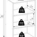 3-Tier Bookshelf, Cube Storage Organizer Bookcase, Book Shelf with Open Shelf, 11 x 17 x 26, for Home Office, Living Room, Bedroom, White
