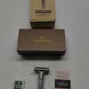 VIKINGS BLADE Adjustable Double Edge Safety Razor + Luxury Case. Smooth, Reusable, Eco-Friendly (The Emperor Frosted Chrome)