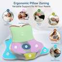 Ergonomic Memory Foam Reading Pillow - Wedge Back & Neck Support for Bed, Sofa & Floor - Relieves Acid Reflux, Back Pain & Arm Fatigue for Gamers, Readers & Nursing Moms (Washable Cover)