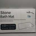 VEELOIM Stone Bath Mat Diatomaceous Earth Shower Mat Non-Slip Super Absorbent Diatomite Stone Bath Mats for Bathroom Floor Quick Drying Natural Easy to Clean(23.6''15.4" Gray)