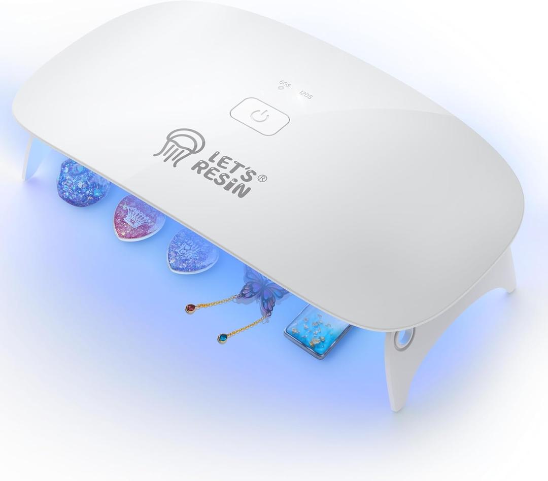 LET'S RESIN Upgraded UV Light for Resin, Large Size Portable UV Resin Light, Fast Curing&Portable UV Lamp, Jewelry Making Supplies for Resina UV, DIY Craft, Decor