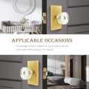 Passage Glass Door Knobs Interior Satin Brass Gold Crystal Door Knobs for Hall/Closet