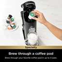 Ninja PB051 Pods & Grounds Specialty Single-Serve Coffee Maker, Compatible with K-Cups, Built-In Milk Frother, 6-oz. Cup to 24-oz. Travel Mug Sizes, Black