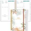 2026 Daily & Monthly Planner - One Page Per Day, Daily Planner 2026 from January 2026 to December 2026, Planner 2026 with 12 Monthly Tabs, 6.4" x 8.5", Rose Leaf