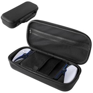 CoBak Hard Carrying Shell Case for PlayStation Portal Remote Player -with Screen Protective Cover, Accessories Storage Bag & Hard Shell for Ultimate Protection. (Black)