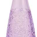 uxcell 1200ml(40.6 Oz) Acrylic Water Carafes with Lid, Transparent Juice Pitcher Water Jug, Wine Beverage Container for Water Juice Tea(Purple)