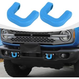 RAZPOY for Bronco Tow Hook Cover, Front Bumper Tow Hooks Hitch Accessories fit for Ford Bronco 2021-2024, Light Blue (Not for Bronco Sport)