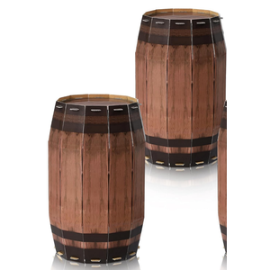 2 Pcs Western Cowboy Party Decoration Wine Barrel Decor Barriles De Madera para Decoración Cardboard Wine Barrel Whiskey for Home Bar Cowboy Wild West Party Farmhouse Decoration (15.75 x 9.84 Inches)