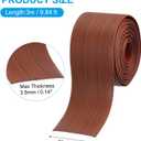 PATIKIL Self Adhesive Floor Transition Strip 10 ft x 3" Vinyl Flat Divider Flooring for Joining Floor Gaps Carpet Transition Floor Tiles, Walnut