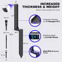 Fence Post Repair Kit - One-Piece Steel Anchor & Stakes for Broken/Leaning 4x4/6x6 Wood Posts (Thickened 11-Gauge, 2-Pack)