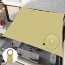 RICHIE Upgrade 12'x12' Sun Shade Sail Square Canopy, Water Resistant & UV Block Sunshade for Outdoor Patio Lawn Beach Garden Carport Backyard Deck Pergola, Sand