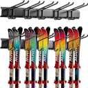 Ski Rack Wall Mount - Ski Holders for Wall Heavy Duty 10 Pairs of Snowboard Storage Indoor Holds Up to 300lbs for Garage Organization Home Shed