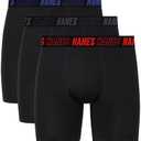 Hanes Men's Moves Anti-Chafe Underwear Boxer Briefs Pack, Total Support Pouch, Cooling (Trunks Avail) Size XL