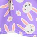Unique Baby Girls' Short Sleeve Everyday Printed Dresses for Kid and Toddler, Sizes 2T-12Y (3T, Bunny Blossom)