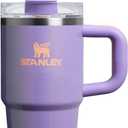 Stanley Quencher H2.0 Tumbler with Handle and Straw 20 oz | Flowstate 3-Position Lid | Cup Holder Compatible for Travel | Insulated Stainless Steel Cup | BPA-Free | Periwinkle Shimmer (20 Ounces)