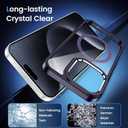 Temdan for iPhone 15 Pro Max Case Clear, [Compatible with Magsafe][Anti-Yellowing][Military-Grade Protection] Shockproof Slim Phone Case for iPhone 15 Pro Max-Purple