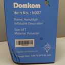 6FT Hanukkah Inflatable Llama with Star of David & Menorah - LED Light Up Chanukah Blow Up Decor for Outdoor Yard & Party