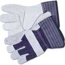 Split Leather Palm Gloves, X-Large, Gray, Pair